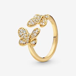 Retired Pandora Butterfly Open Ring Size 9